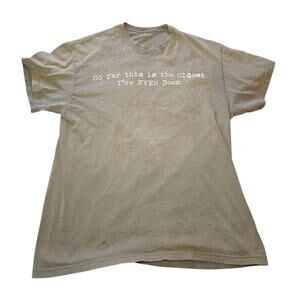 XL Men's Funny Graphic T-Shirt, Olive Green-ish Color